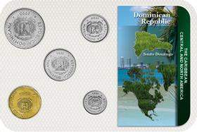 Kursmünzensatz Dominikanische Rep. / Coin Set Dominican Republic 