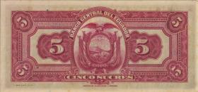 Ecuador P.084b 5 Sucres 1938 (4) 