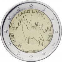 Estland 2 Euro 2021 Canis Lupus im Folder 