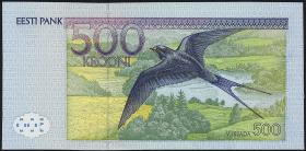Estland / Estonia P.81a 500 Kronen 1996 (1) 