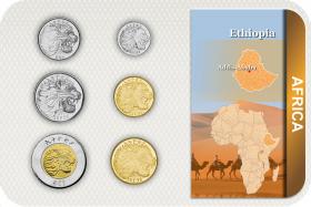 Kursmünzensatz Äthiopien / Coin Set Ethiopia 