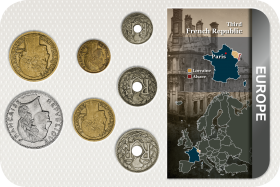 Kursmünzensatz Frankreich 