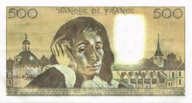 Frankreich / France P.156h 500 Francs 1990-91 (2) 