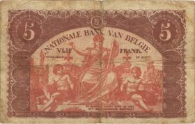 Belgien / Belgium P.074b 5 Francs 1919 (4) 