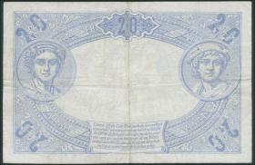 Frankreich / France P.068b 20 Francs 9.3.1912 (3) 