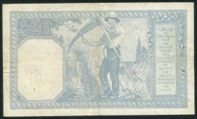 Frankreich / France P.074 20 Francs 1917 Bayard (3) 