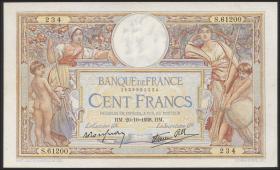 Frankreich / France P.086b 100 Francs 1938 (1-) 
