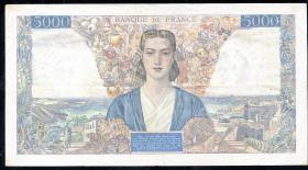 Frankreich / France P.103c 5000 Francs 1945 (3) 