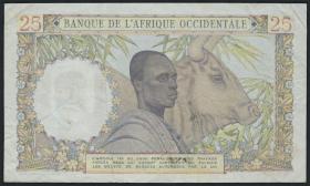 Franz. Westafrika / French West Africa P.38 25 Francs 1943 (3) 
