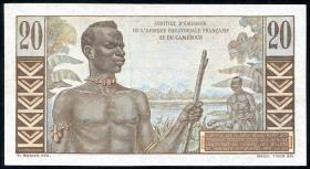 Frz.-Äquatorialafrika / F.Equatorial Africa P.30 20 Francs (1957) (2) 
