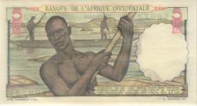 Franz. Westafrika / French West Africa P.36 5 Francs 21.11.1953 (1) 