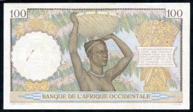 Franz. Westafrika / French West Africa P.23 100 Francs 1940 (3+) 
