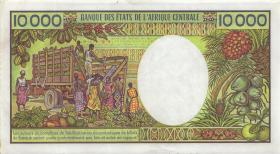 Gabun / Gabon P.07b 10000 Francs (1991) (2) 