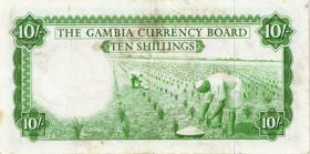 Gambia P.01a 10 Shillings (1965-70) (3) 