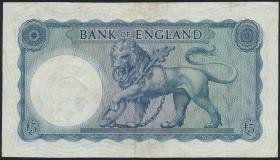 Großbritannien / Great Britain P.371 5 Pounds (1957-67) (3+) 