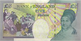 Großbritannien / Great Britain P.391a 5 Pounds 2002 HB  (abwaschbar) (1) 