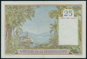 Guadeloupe, Frz. Verw. P.14 25 Francs (1934-1944) (2) 