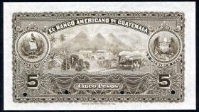 Guatemala P.S117s 5 Pesos (1923) Specimen (1) 