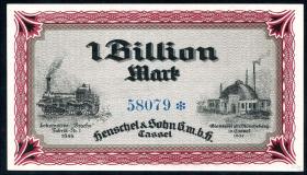 Notgeld Henschel & Sohn 1 Billion Mark 1923 (1) 