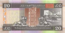 Hongkong P.201b 20 Dollars 1996 (1) 