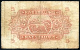 Ost Afrika / East Africa P.33 5 Shillings 1.1.1955 (3/4) 