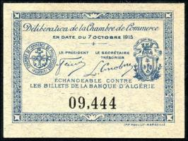 Algerien / Algeria 0,10 Franc 1915 Chambre de Commerce de (1) 