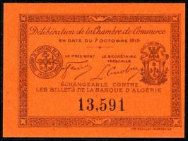 Algerien / Algeria 0,05 Franc 1915 Chambre de Commerce de (1) 