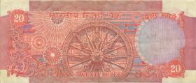 Indien / India P.082g 20 Rupien (1970-) A  (3) 