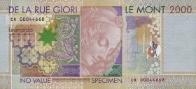 Italien / Italy Testnote Leonardo da Vinci 2000 (1) 