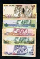 Jamaika / Jamaica P.89/93 50 - 5000 Dollars 2012 Gedenkbanknote (1) 