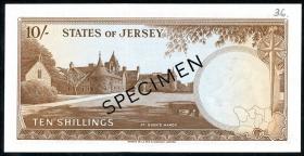 Jersey P.07s 10 Shillings (1963) Specimen (1) 