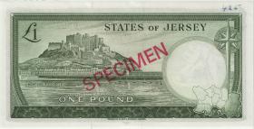 Jersey P.08as 1 Pound (1963) Specimen Serie D (1) 