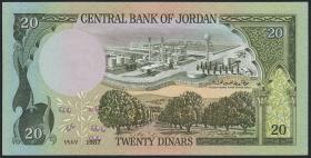 Jordanien / Jordan P.21c 20 Dinars 1987 (1) 