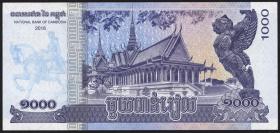 Kambodscha / Cambodia P.neu 1000 Riels 2016 (1) 