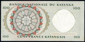 Katanga P.12a 100 Francs 1962 (2+) 