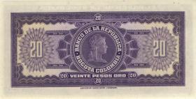 Kolumbien / Colombia P.392d 20 Pesos Oro 1951 (1) 