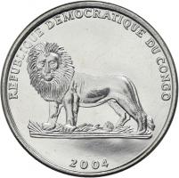 Kongo 4 x 1 Franc 2004 Papst 