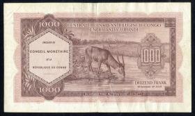 Kongo / Congo P.002 1000 Francs 1962 (3) 