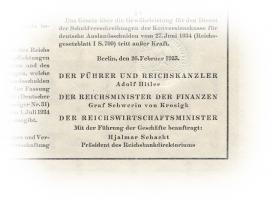 Konversionskasse für deutsche Auslandsschulden 500 Reichsmark 