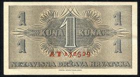Kroatien / Croatia P.07a 1 Kuna 1942 (2) 
