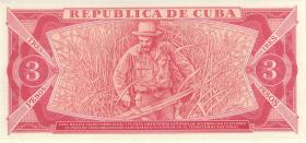 Kuba / Cuba P.107b 3 Pesos 1989 Ché Guevara (1) 