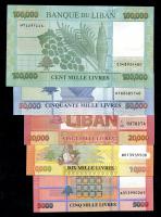 Libanon / Lebanon P.Neu 5000 - 100.000 Livres 2022 Satz (1) 