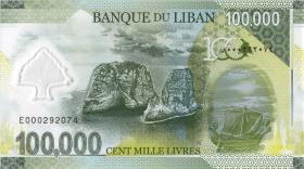Libanon / Lebanon P.99 100.000 Livres 2020 Polymer Gedenkbanknote (1) 