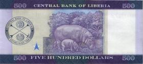 Liberia P.36c 500 Dollars 2020 (1) 