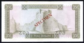 Libyen / Libya P.36s 5 Dinars (1972) Specimen (1/1-) 