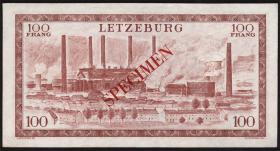 Luxemburg / Luxembourg P.50s 100 Francs 1956 Specimen (1/1-) 