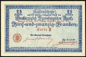 Luxemburg / Luxembourg P.31a 25 Francs 1918 (2+) 