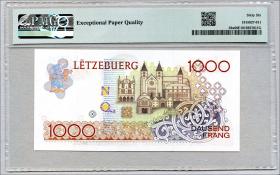 Luxemburg / Luxembourg P.59 1000 Francs (1985) (1) PMG 66 EPQ 