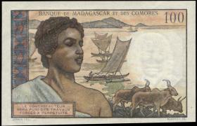 Madagaskar P.46a 100 Francs (ca. 1950-51) (1) 