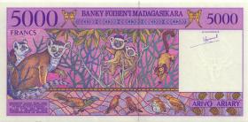 Madagaskar P.78a 5000 Francs (1995) (1) 